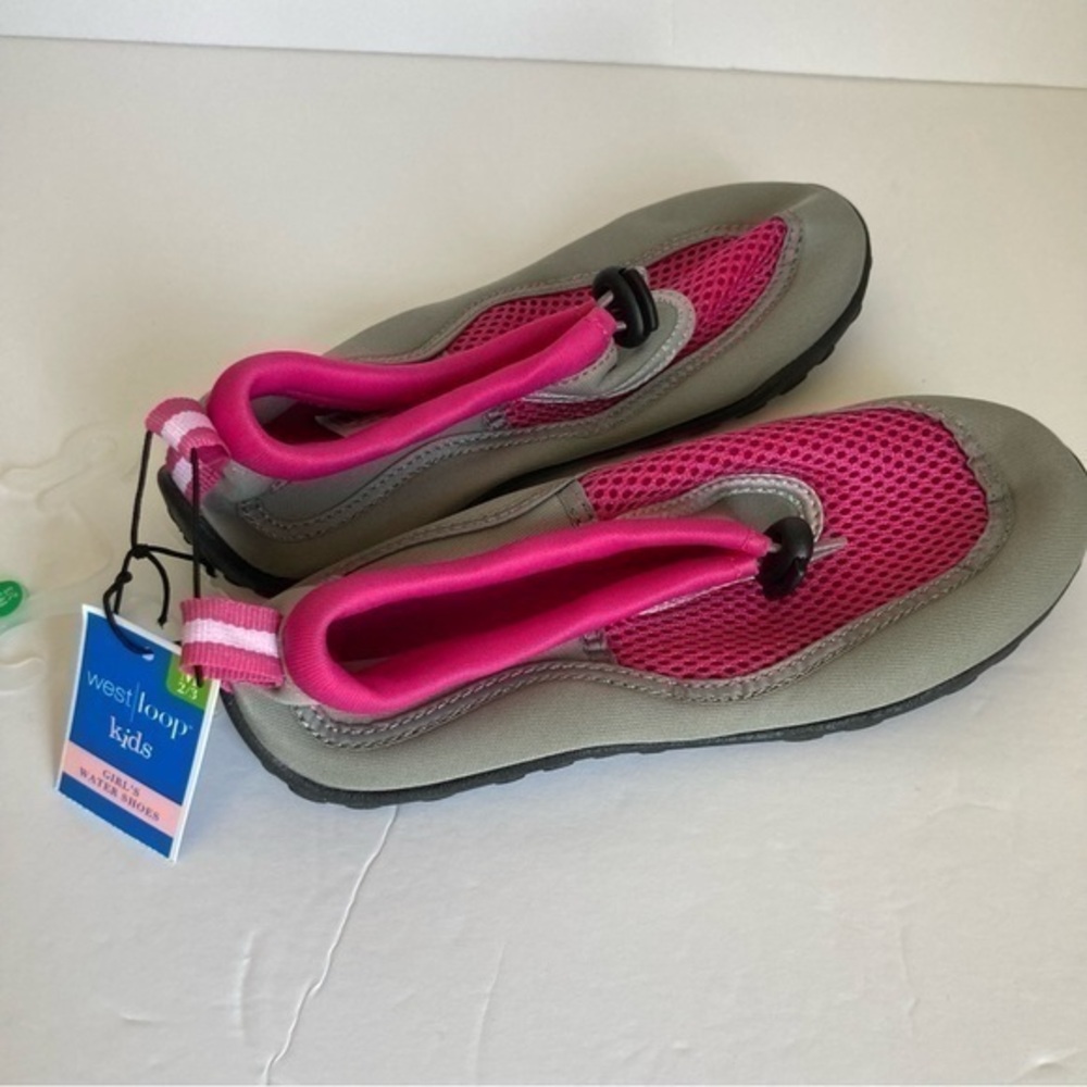 Kid's Water Shoes Hot Pink & Gray | Size 2/3 NWT summer beach